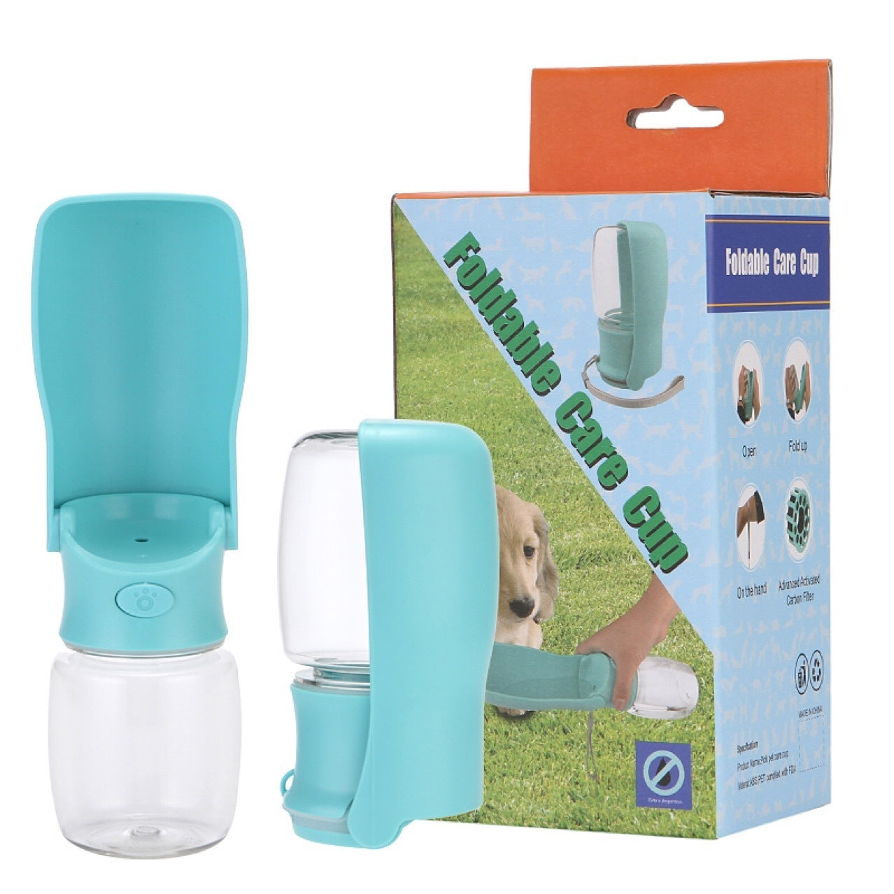 Foldable Dog Travel Water Bottle & Dispenser